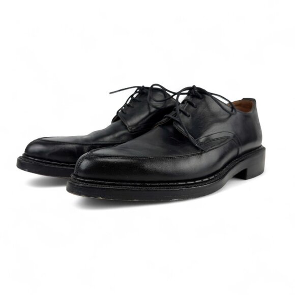 JOHN FLUEVOG Moneymaker Goodyear Welt Leather Sole Black Derby Shoes Size 8 - Picture 3 of 15